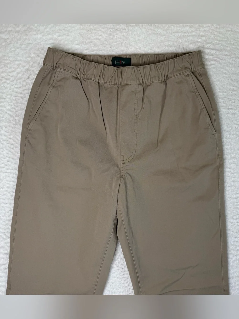 J. Crew Drawstring Pant in Stretch Cotton Blend Pants Khaki Men's Small CK691 - Picture 3 of 12